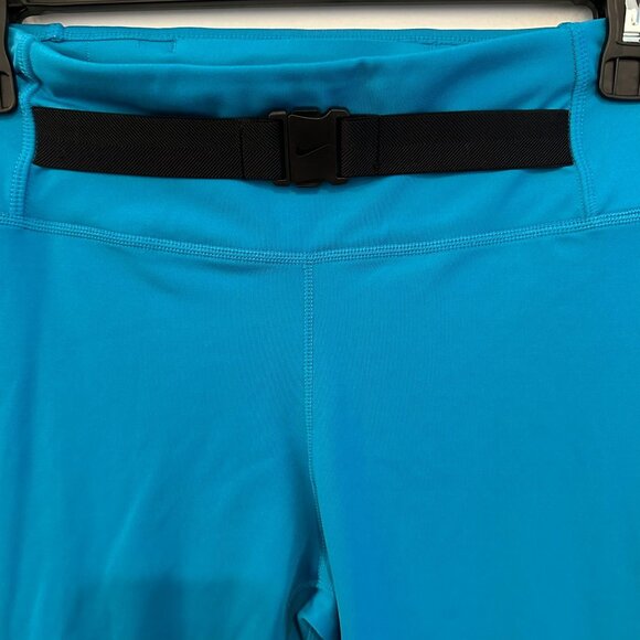 NIKE DRI-FIT TEAL LEGGINGS WOMENS SIZE MEDIUM CROPPED - Picture 7 of 10